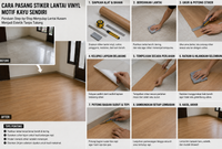 Cara Pasang Stiker Lantai Vinyl Motif Kayu Sendiri