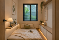 Desain Kamar Tidur Sempit Tanpa Ranjang