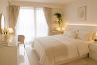 Perabot Kamar Aesthetic Serba Putih Krem