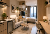 Trik Menata Apartemen Studio Ukuran 21 Meter